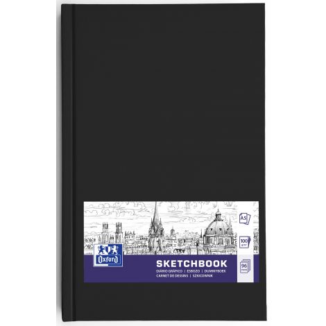 Szkicownik Oxford Sketchbook Szyty A5/96/100g Czarny