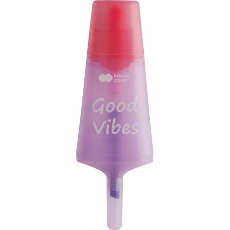 Zakreślacz Happy Color Feelingi Lolly zapachowy 2w1: Fioletowy/Różowy