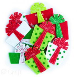 Naklejki z filcu dpCraft 3D Prezenty, 12szt