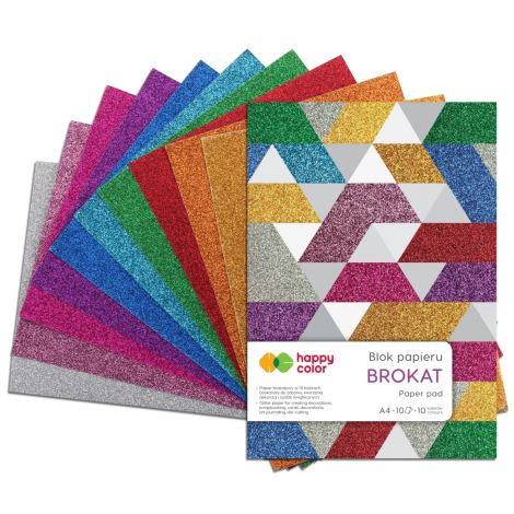 Blok brokatowy Happy Color A4/10/150g