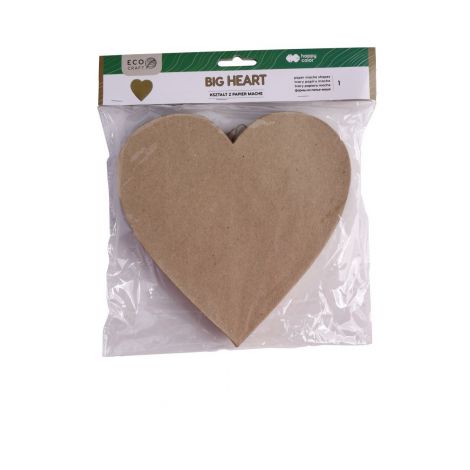 Kształt z papier mache Happy Color Big Heart, 19x2.5cm - 2