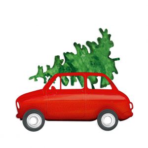 Zestaw Wykrojników dpCraft Auto z Choinką, 2szt