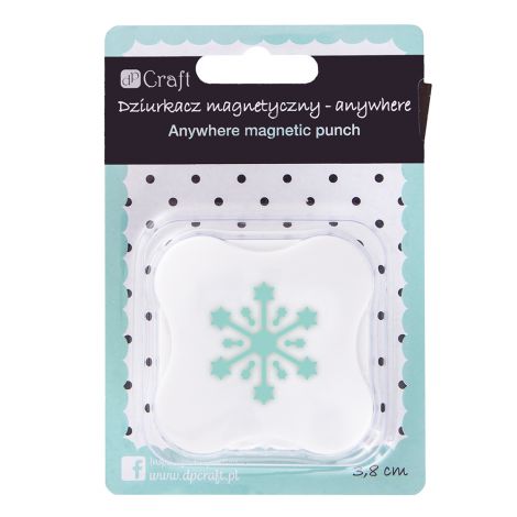 Dziurkacz magnetyczny dpCraft Anywhere 3,8cm Śnieżynka