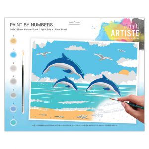 Duży Zestaw Do Malowania Po Numerach - Artiste - Delfiny