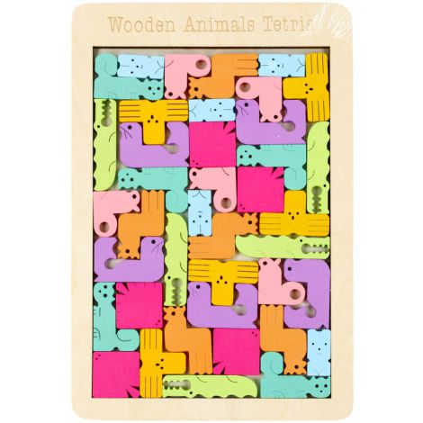 Klocki Drewniane Tetris 18x27 cm
