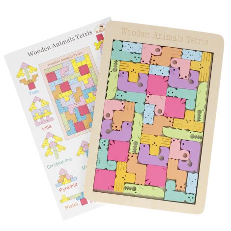 Klocki Drewniane Tetris 18x27 cm - 2