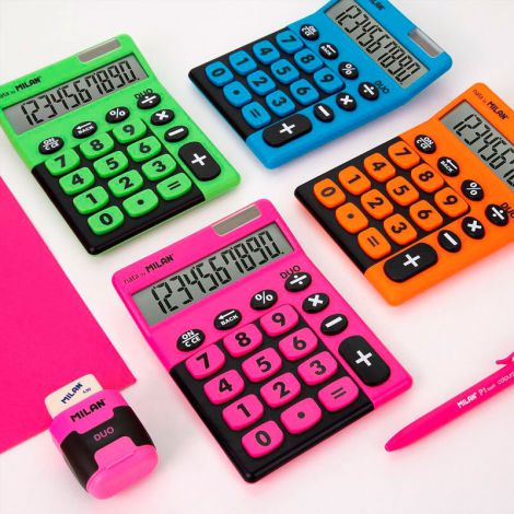 Kalkulator Milan Duo z dużymi klawiszami, Mix kolorów - 10