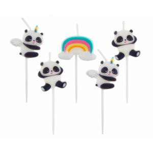 Świeczki pikery Panda, 5 szt.