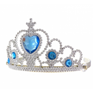 Tiara z niebieskimi kamyczkami