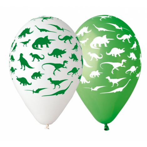 Balony Premium "Dinozaury", 30cm, 5 szt.