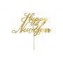 Topper na tort Happy New Year, złoty, 24 cm - 2