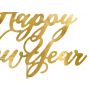 Topper na tort Happy New Year, złoty, 24 cm - 3