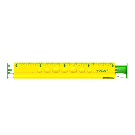 Linijka Y-Plus wielofunkcyjna 20cm (Linijka, Ołówek, Gumka, Temperówka)