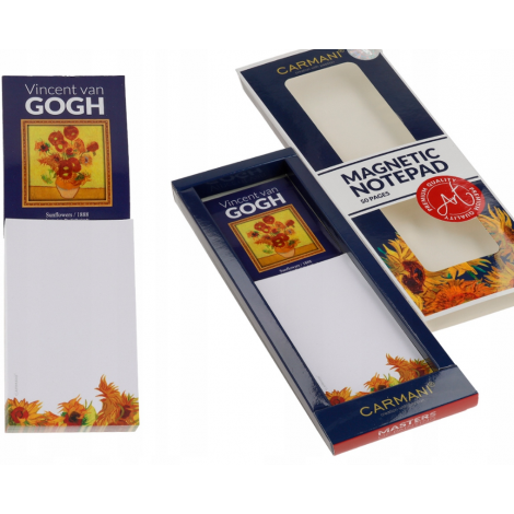 Notes magnetyczny Carmani V. van Gogh - Słoneczniki, 50 kartek