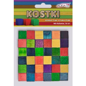Kostki drewniane Aliga 1.5cm, 36szt