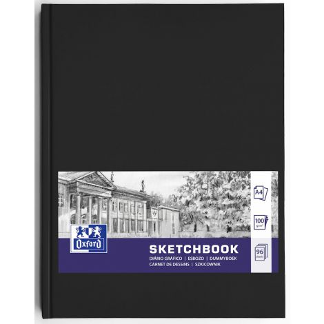 Szkicownik Oxford Sketchbook Szyty A4/96/100g Czarny