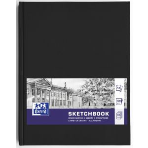 Szkicownik Oxford Sketchbook Szyty A4/96/100g Czarny