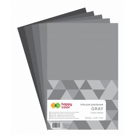 Arkusze piankowe Happy Color Grey A4/5