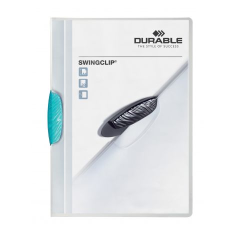 Skoroszyt zaciskowy Durable A4/30 SwingClip, Turkusowy