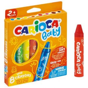 Kredki ołówkowe Carioca Baby Jumbo, 8 kolorów