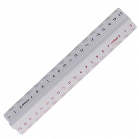 Linijka Leniar z uchwytem aluminiowa 20cm dwustronna