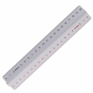 Linijka Leniar z uchwytem aluminiowa 20cm dwustronna