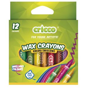 Kredki świecowe Cricco 12 kolorów