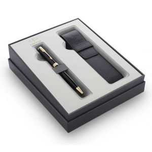 Zestaw Parker Sonnet Black GT, Długopis + Etui na długopisy