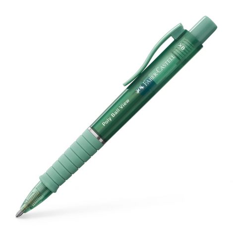 Długopis Faber-Castell Poly Ball View, zielony, XB - 2