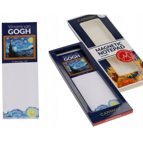 Notes magnetyczny Carmani V. van Gogh - Gwiaździsta Noc, 50 kartek