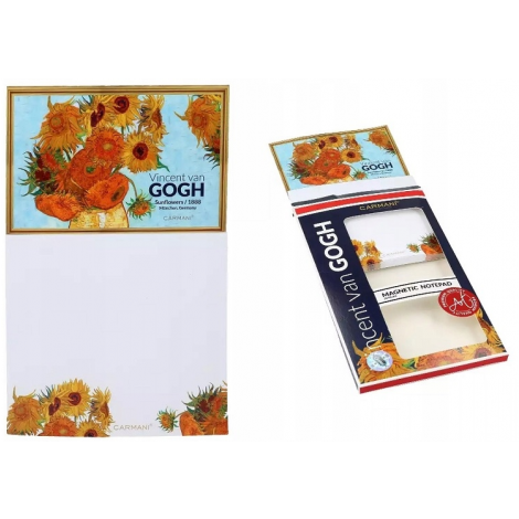 Notes magnetyczny Carmani V. van Gogh - Słoneczniki duży, 50 kartek
