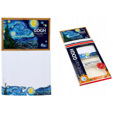 Notes magnetyczny Carmani V. van Gogh - Gwiaździsta Noc duży, 50 kartek