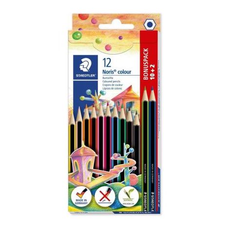 Kredki ołówkowe Staedtler Noris Colour Wopex sześciokątne, 12 kolorów