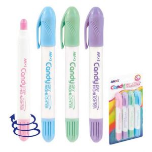 Zakreślacze Amos Pastel Candy, 4 kolory