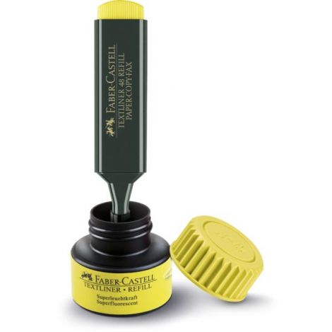 Tusz do napełniania zakreślacza Faber-Castell, Żółty 30ml - 2