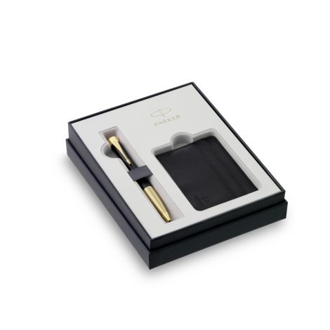 Zestaw Parker Urban Black GT, Długopis + Etui na karty