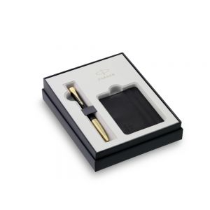 Zestaw Parker Urban Black GT, Długopis + Etui na karty