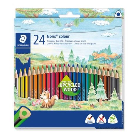 Kredki ołówkowe Staedtler Noris Colour Wopex trójkątne, 24 kolory