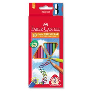 Kredki ołówkowe Faber-Castell Jumbo trójkątne, 10 kolorów