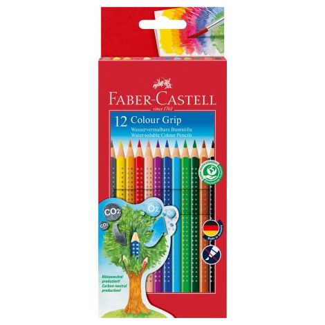 Kredki ołówkowe Faber-Castell Grip, 12 kolorów