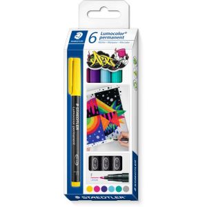 Foliopisy Staedtler Lumocolor Art, 0.6mm, 6 kolorów