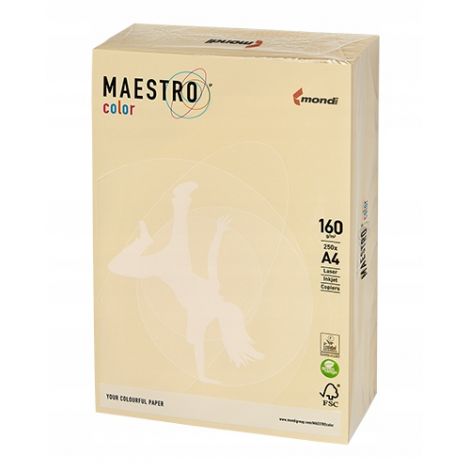 Karton Ksero A4/250/160g Mondi Maestro waniliowy
