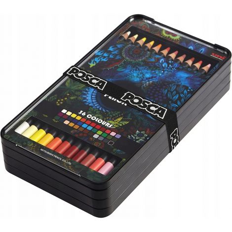 Kredki ołówkowe Posca Pastel, 36 kolorów
