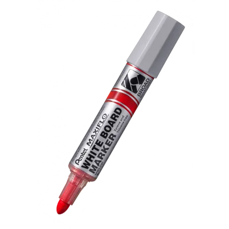 Marker suchościeralny do białych tablic Pentel MaxiFlo 3,0 - 3,3 mm Czerwony