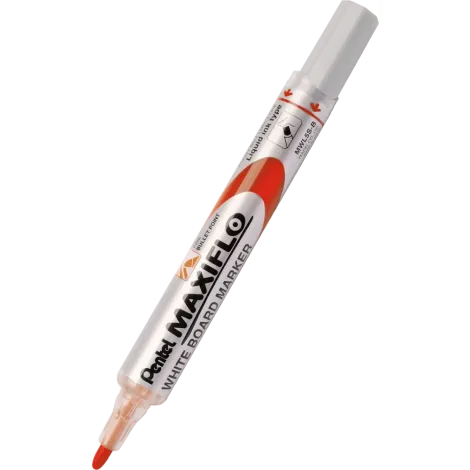 Marker suchościeralny do białych tablic Pentel MaxiFlo 1,1- 2,2 mm Czerwony
