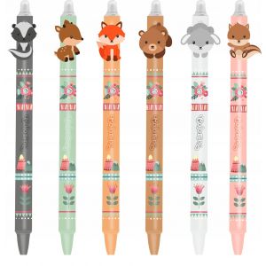 Długopis wymazywalny automatyczny niebieski Little Foxes