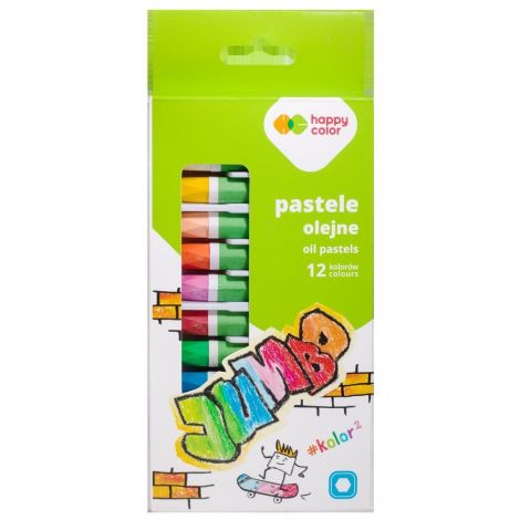 Pastele olejne Happy Color Jumbo, 12 kolorów