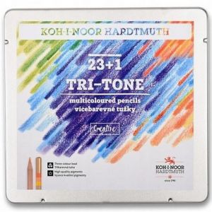Kredki ołówkowe Koh-i-Noor Tri-Tone, 24 kolory