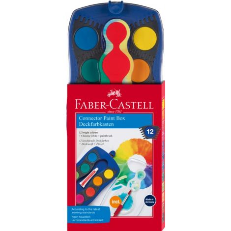 Farby akwarelowe Faber-Castell Connector, 12 kolorów