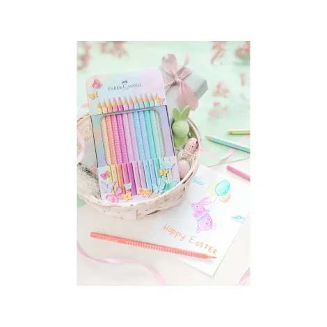 Kredki ołówkowe Faber-Castell Sparkle Pastel, 12 kolorów, opakowanie metalowe - 3